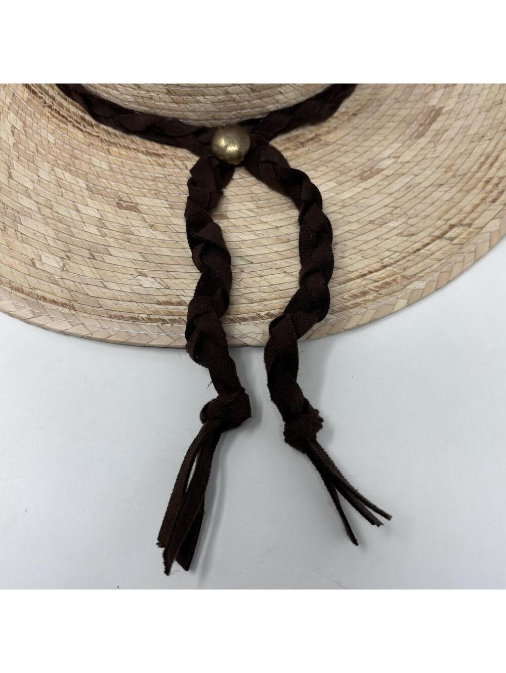Bullhide Straw Cowboy Hat Youth Pony Express Leather Straps Unisex Western Wear - Picture 8 of 16